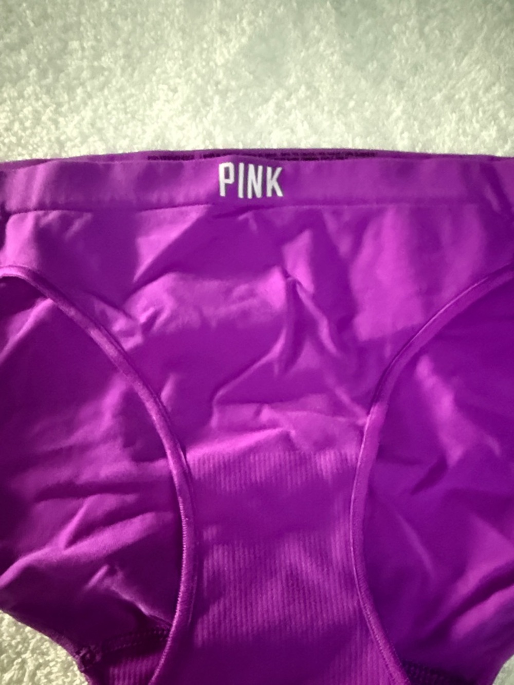 PINK Victoria's Secret Seamless Bikini Briefs — Vibrant Purple